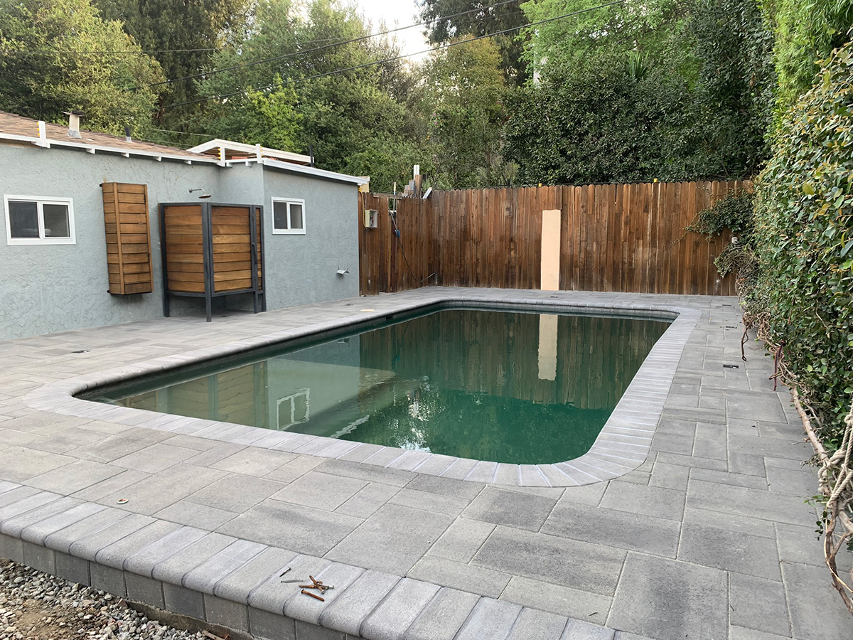 Pool Deck Pavers Project in Studio City, CA
